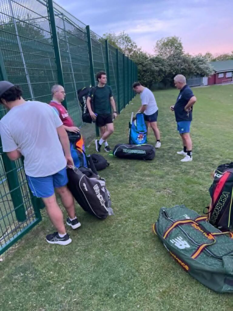 Anson players with their kit following a recent net session